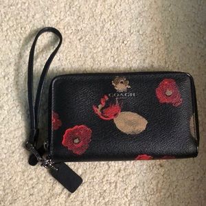 Floral Coach Wallet Wristlet